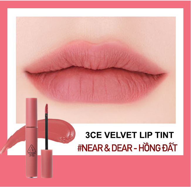 Son 3CE Velvet Lip Tint – Màu Near And Dear